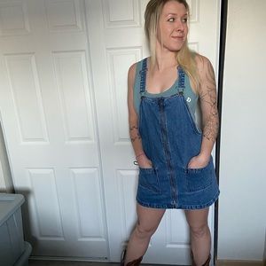 Denim coverall dress